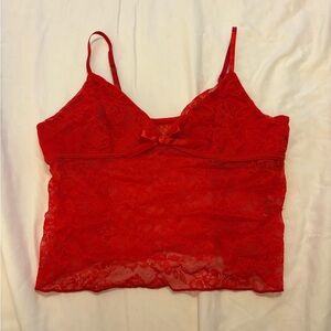 Edikted red lacy top